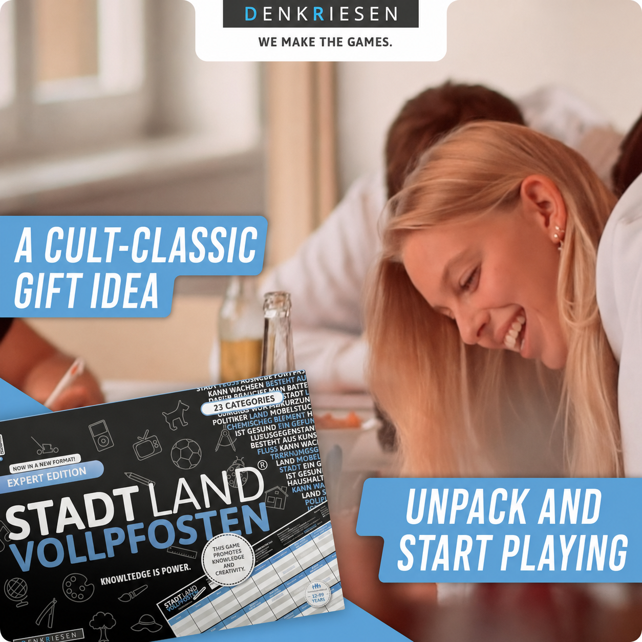 DENKRIESEN Stadt Land Vollpfosten Expert Edition 'Knowledge is Power' (German Version)