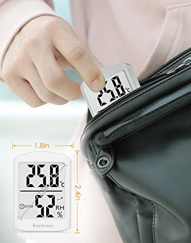 hoyiours HP01W Digital Indoor Room Thermometer Hygrometer 3-Pack White