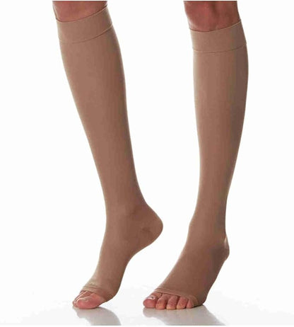 Scudotex K2 Microfiber Open Toe Compression Sock Beige Size 4