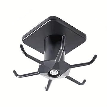 Hook Rotating Kitchen Utensil Hook 6 Hooks Self-Adhesive Wall Mount
