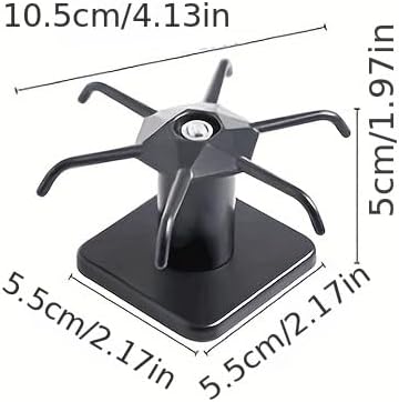 Hook Rotating Kitchen Utensil Hook 6 Hooks Self-Adhesive Wall Mount