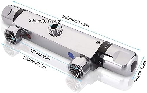 Uten Chrome Thermostatic Shower Mixer Bar Tap – Anti‑Scald Constant Temperature