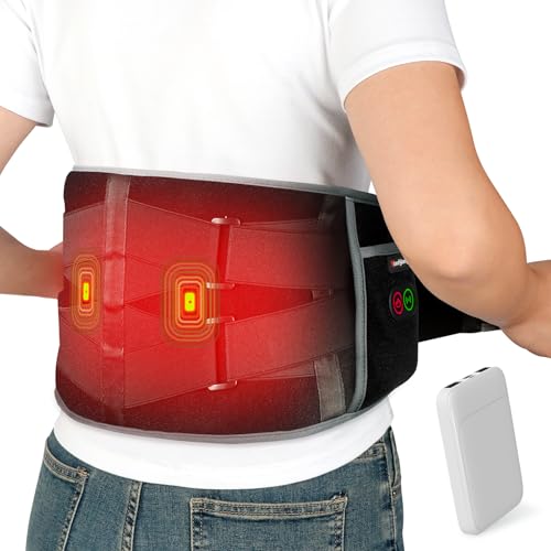 Comfytemp Cordless Heating Pad: Portable Back Pain Relief, Massager, 58-inch