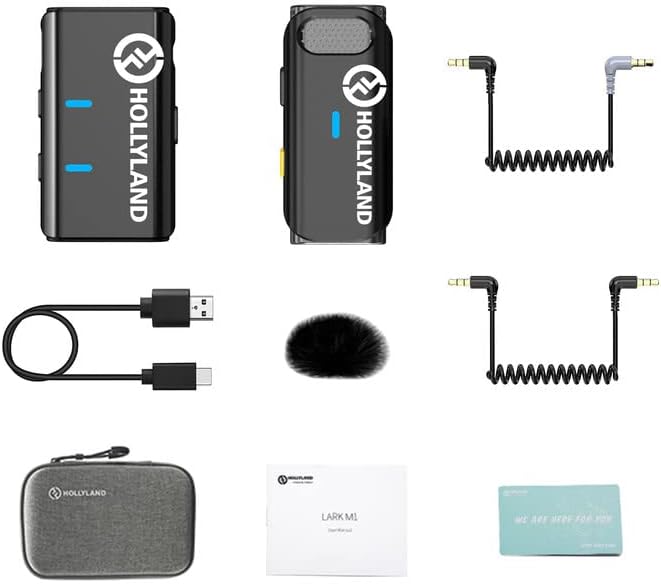 Hollyland Lark M1 Wireless Lavalier Mic: Camera, Phone, Noise Reduction