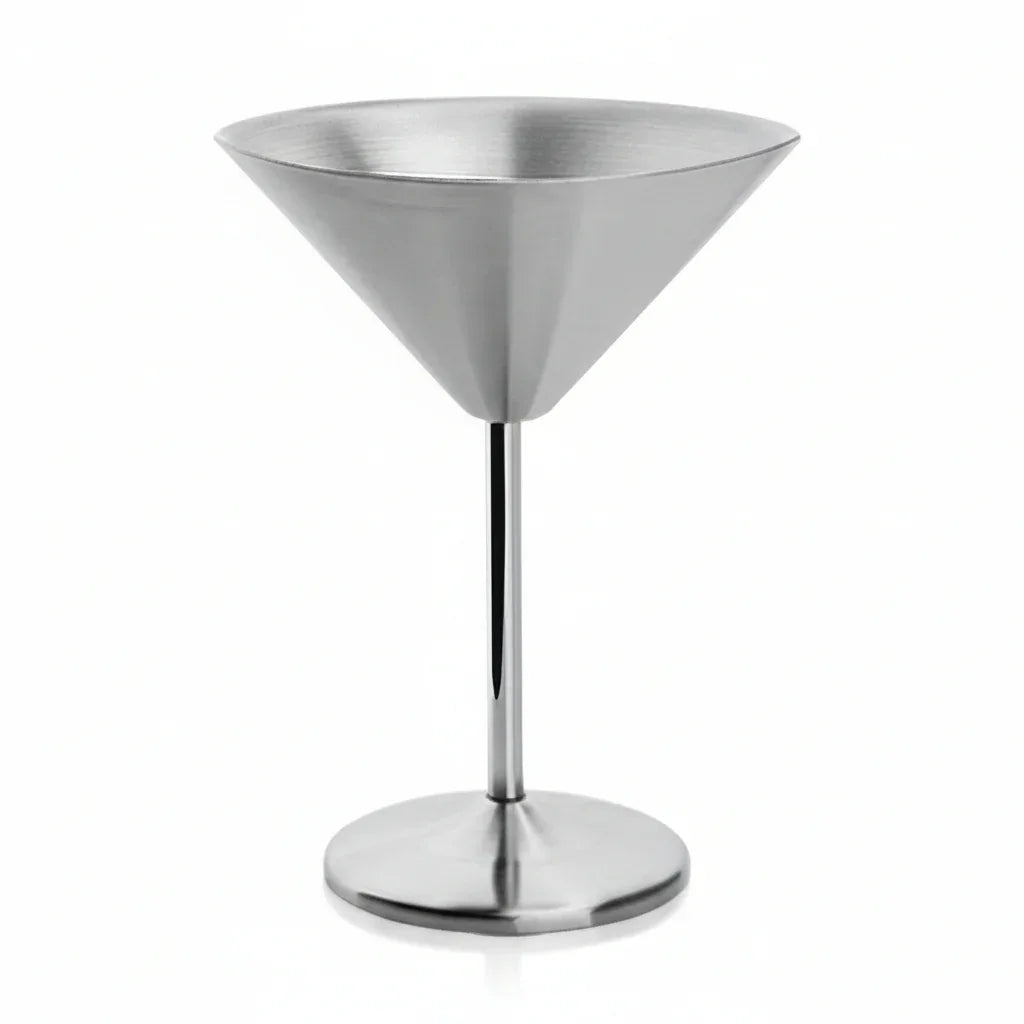 Silver 304 Stainless Steel Martini Glass – Durable Unbreakable Cocktail Glass - Gomix Brands Outlet