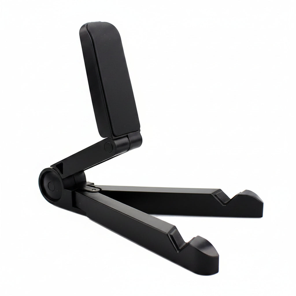 J/E Adjustable Folding ABS Phone Tablet Stand Black