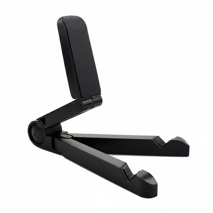 J/E Adjustable Folding ABS Phone Tablet Stand Black