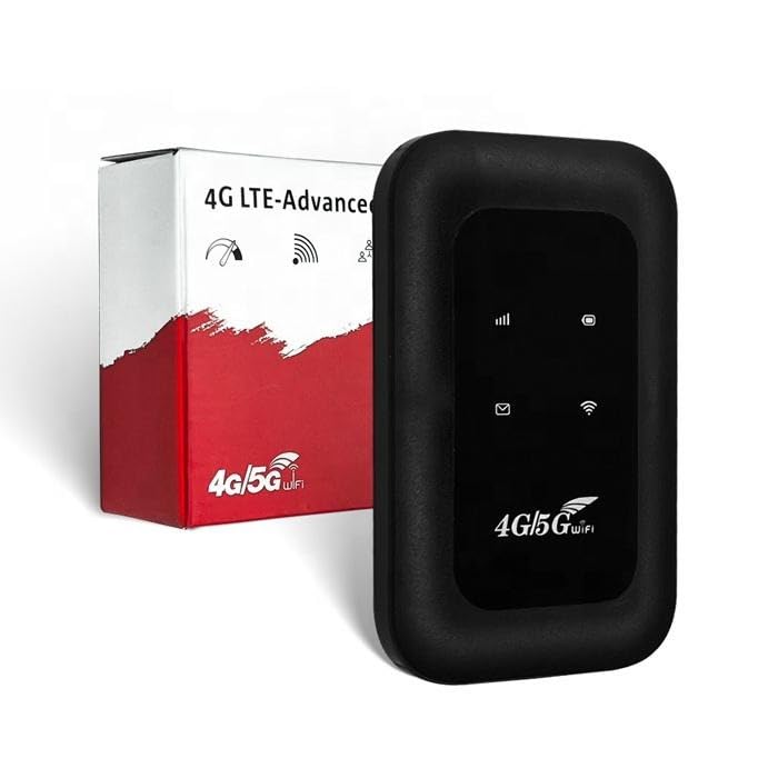 TECHDASH M5 4G LTE Dongle Portable Wireless Pocket Router with 2100mAh Battery and Multi-Device Support