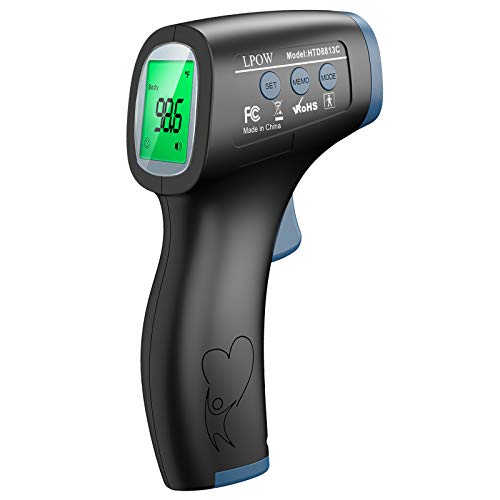 LPOW Dual-Mode Non-Contact Infrared Thermometer for Adults Rapid 1-Second Measurement