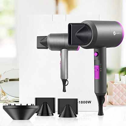 Slopehill 1800W Ionic Hair Dryer with Dual Concentrators