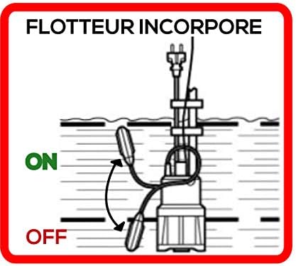 Spid'O 2260 115 Red Submersible Pump 550W Clear Water 12m³/h