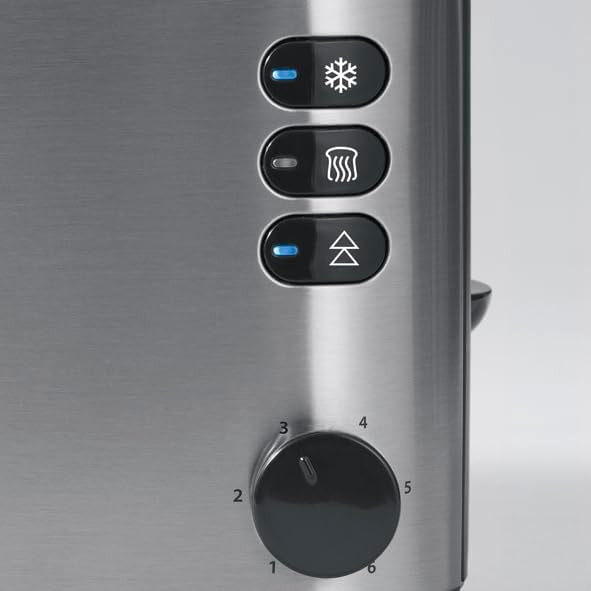 Severin 2509 Automatic 4‑Slice Long Slot Stainless Steel Toaster Silver