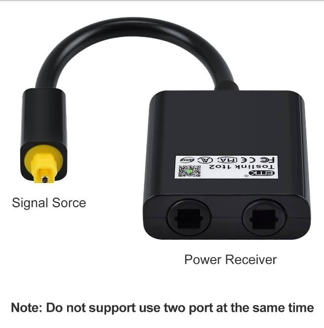 FORIDA Toslink Optical Audio Splitter 1 in 2 Out