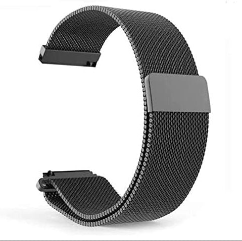 Milanese Mesh Watch Band 20mm for Samsung Active 1 2 Watch 42mm Black