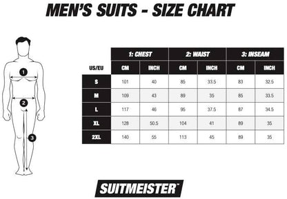 Suitmeister Men's Christmas Blue Nordic Business Suit Set