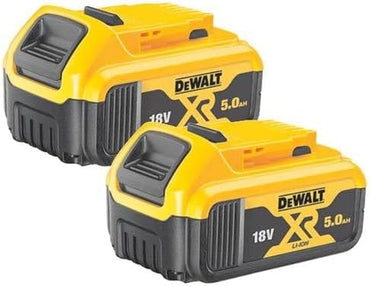 DEWALT 18V 5Ah Battery Starter Kit – 2 Powerful Li‑Ion Sliding Batteries