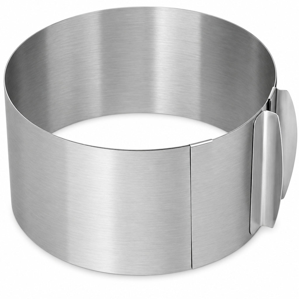 Adjustable Stainless Steel Mousse Cake Ring 16-30cm Silver