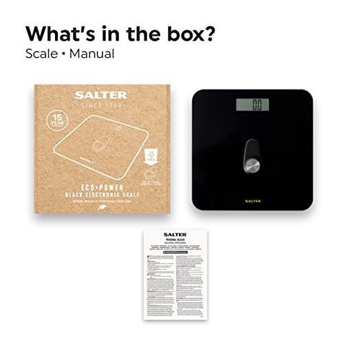 Salter 9224 Eco Power Digital Bathroom Scale: Battery-Free Weight Tracking