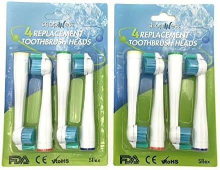 8-Pack Sensiflex Electric Toothbrush Replacement Heads by ShopINess