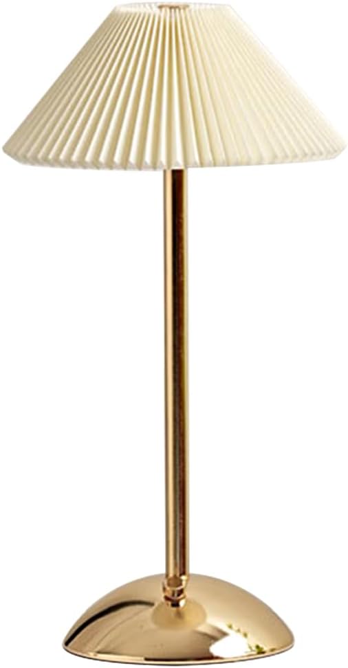 Fiorky Cordless Pleated LED Table Lamp with USB Rechargeable