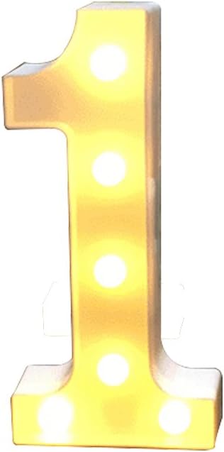 Warm White LED Number Lamp 0-9 Set for Party Decorations