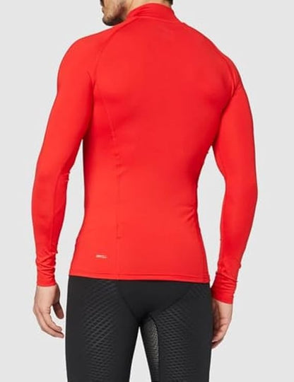 Puma LIGA Performance Long Sleeve Baselayer Tee - Red Athletic Compression Shirt