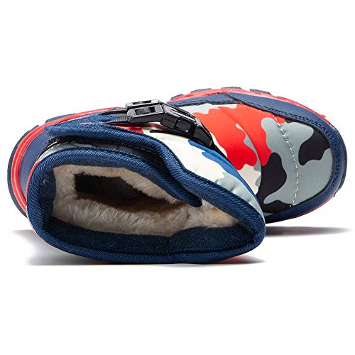 UBFEN Girls Winter Snow Boots: Warm, Waterproof, Slip-Resistant High-Top Shoes