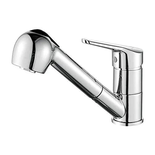 Ibergrif Roma Chrome Kitchen Faucet with Pull-Out Sprayer Extendable Hose - Gomix Brands Outlet