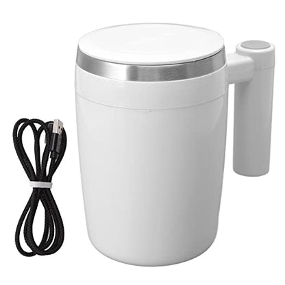 Topincn 380ml Automatic Magnetic Stirring Mug USB Rechargeable Stainless Steel