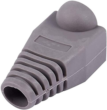 ANMOO Grey RJ45 Protective Boots – 100 Pack for Ethernet Cables
