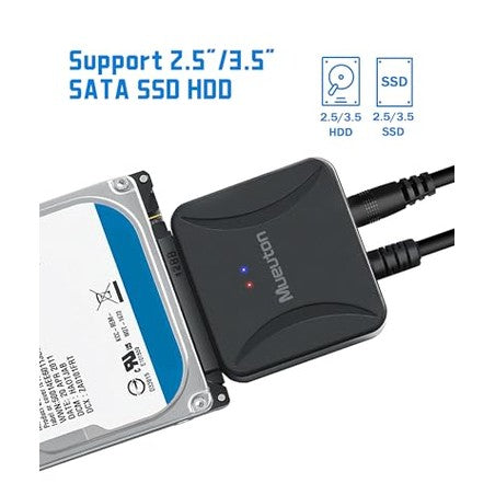 Mueuton USB 3.0 to SATA III Adapter with Power Supply