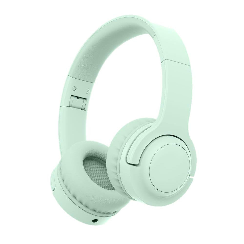 Merlin Almond Green Wired Over-Ear Headphones for Kids - Volume Limited