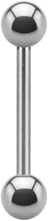 Sleek Titanium Silver Barbell Piercing: Durable, Hypoallergenic, Versatile Body Jewelry