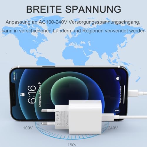 Apple 20W USB-C Fast Charger with 2m Cable Pack of 4