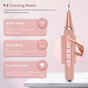 Wi-Fi Visual Ultrasonic Teeth Cleaner Plaque Remover Kit Pink