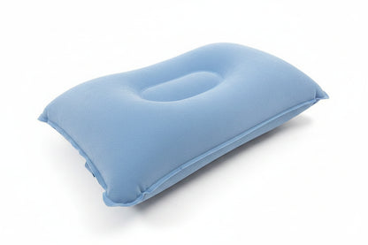 Mushy Pillows Inflatable Rectangle Travel Camping Pillow Velvet Cover Compact Black