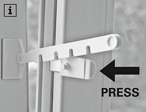 Gardinia Adjustable Tilting Window Lock White Plastic 4‑Position