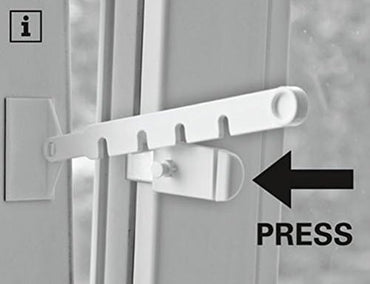 Gardinia Adjustable Tilting Window Lock White Plastic 4‑Position