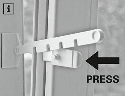 Gardinia Adjustable Tilting Window Lock White Plastic 4‑Position