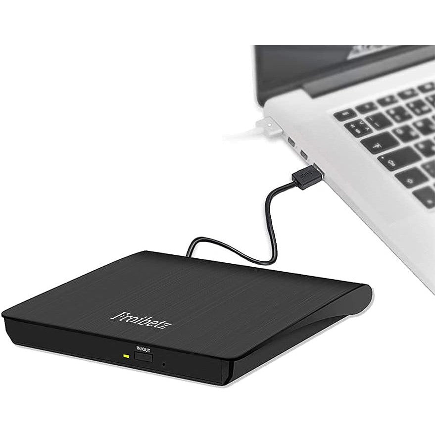 Froibetz External USB 3.0 DVD-RW CD-RW Burner Drive with Card Reader