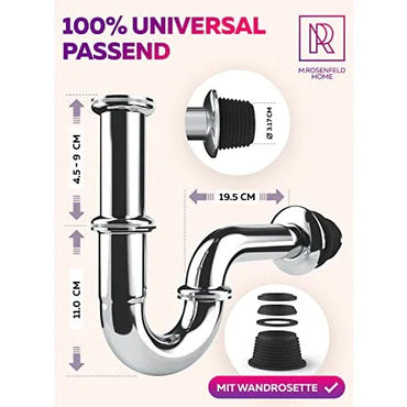 Siphon Waschbecken aus Chrom - Gomix Brands Outlet