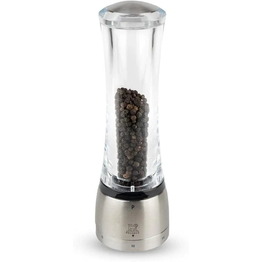 Peugeot Daman U'Select Manual Salt Mill - Stainless Steel & Acrylic - Gomix Brands Outlet
