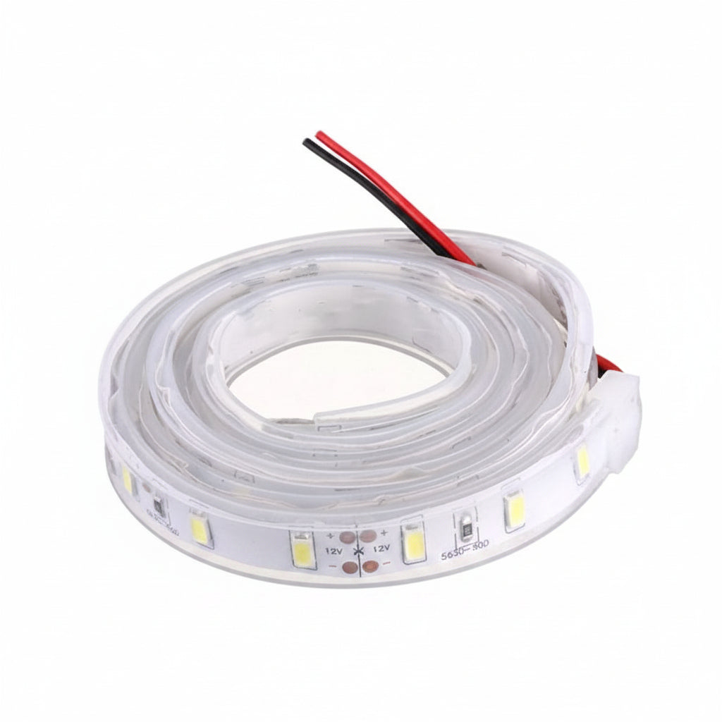 MASUNN 1M 5630 SMD LED Silicone Strip Waterproof Cool White 12V