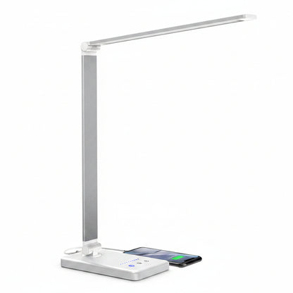 Daover LED Desk Lamp Dimmable USB Swivelling Office Table Lamp 5 Colour Temperatures White