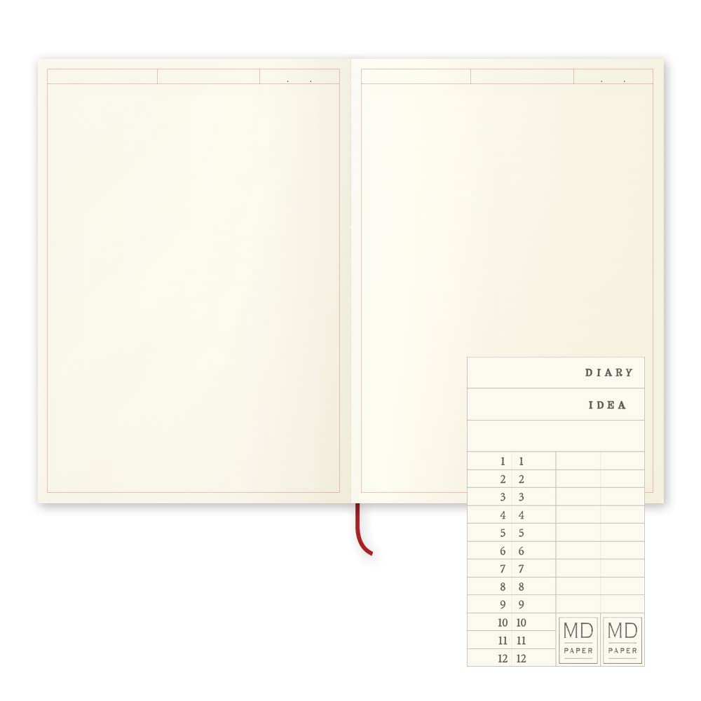 Midori notebook B6 slim blank inner design