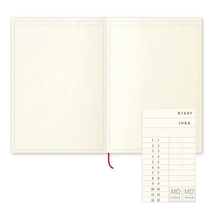 Midori notebook B6 slim blank inner design