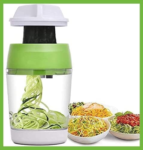 Womdee SLC-292 5-in-1 Handheld Spiralizer Vegetable Slicer Green
