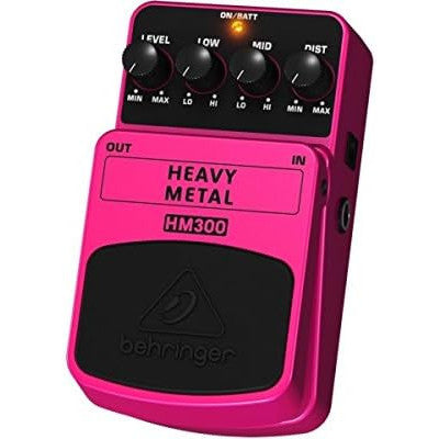 Behringer HM-300 Pink Heavy Metal Guitar Distortion Pedal