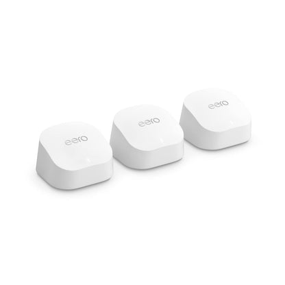 eero 6+ Mesh WiFi System – 3‑Pack Gigabit Speed, 4,500 sq ft Coverage