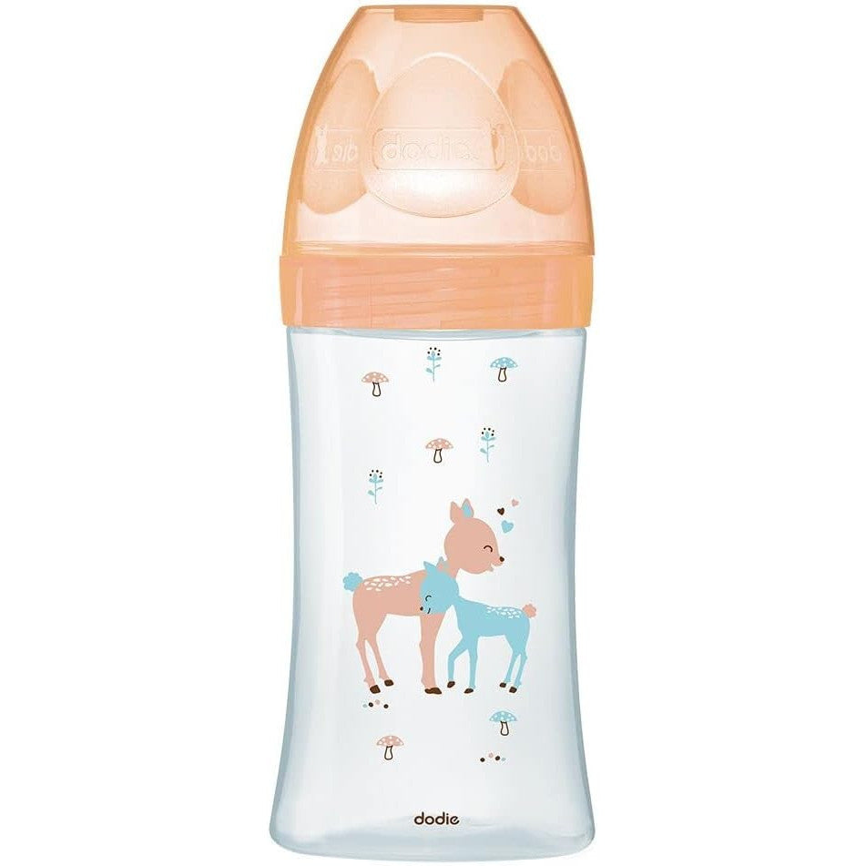 Dodie Anti-Colic Sensation+ Glass Baby Bottle with Flat Teat, 9oz